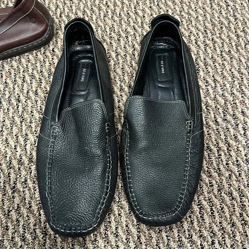 Men’s alfani leather slip on shoes